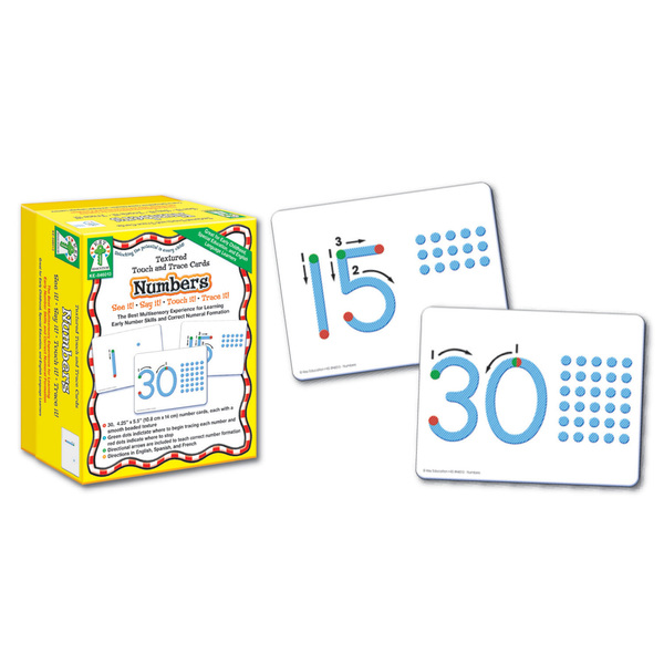 Carson Dellosa Textured Touch and Trace Cards - Numbers 846013